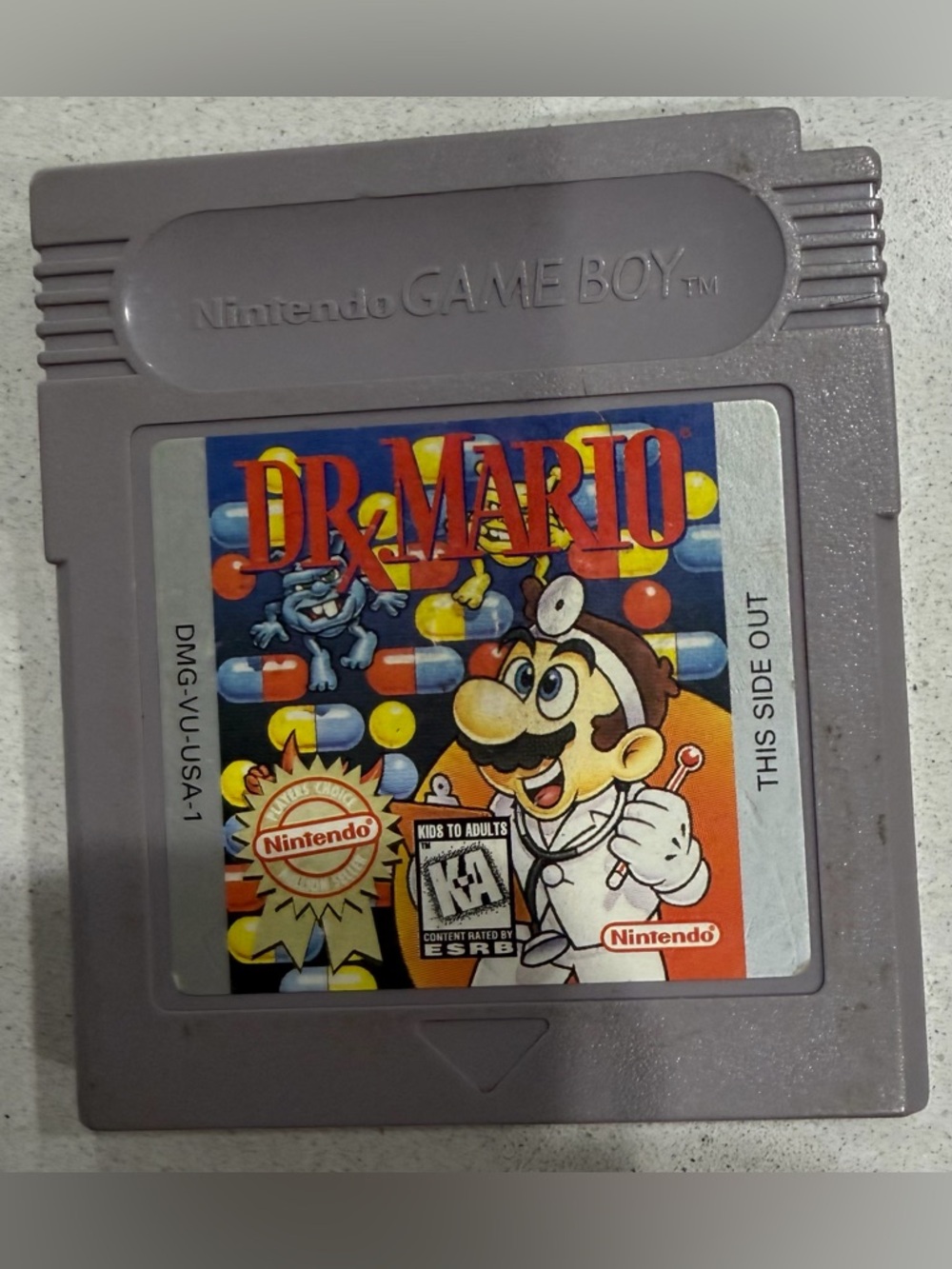 Nintendo Dr. Mario Game Boy Cartridge - Gray with Colorful Label